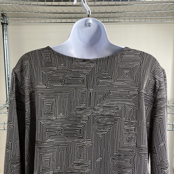 Clara Sun Woo Minimalist Boxy Tunic Top Size L Square Neck Scandi Lagenlook - Picture 9 of 10